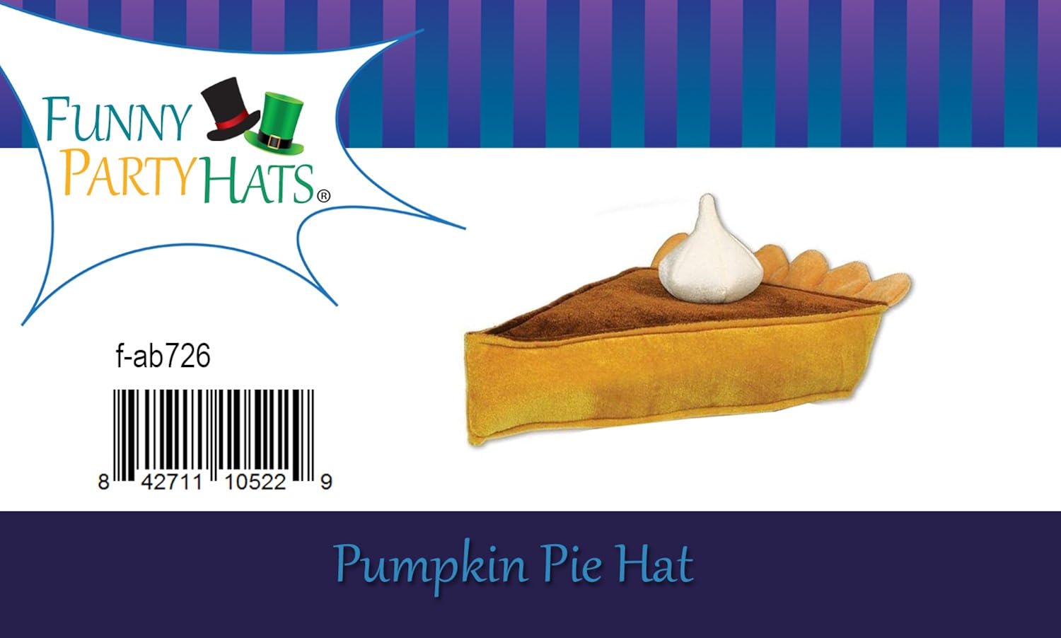 Funny Party Hats Pumpkin Pie Hat - Pie Day - Thanksgiving Hat - Food Hats - Food Costumes - Costume Party Hat: Clothing