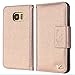 Galaxy S7 Case,by HiLDA,Samsung Galaxy S7 Wallet Case,PU Leather Case,Credit Card Holder,Flip Cover Case[Gold]