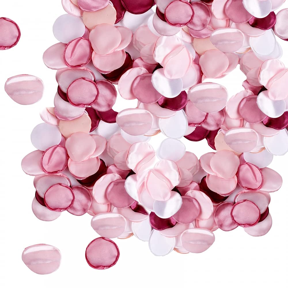 400Pcs Wedding Petals, Rose Petals Pink Wedding Rose Decoration Artificial Floral Arrangement for Wedding Decorations