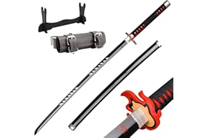 Taoyu Demon Slayer Sword About 41 inches, with Display Stand and Belt. Hashira Pillars & Protagonist Katana for Anime Cosplay Purpos, Anime Original Texture, Various Styles Available