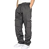 CEHT Men's Cargo Sweatpants Joggers Casual Pants with Pockets for Hiking Athletic Workout