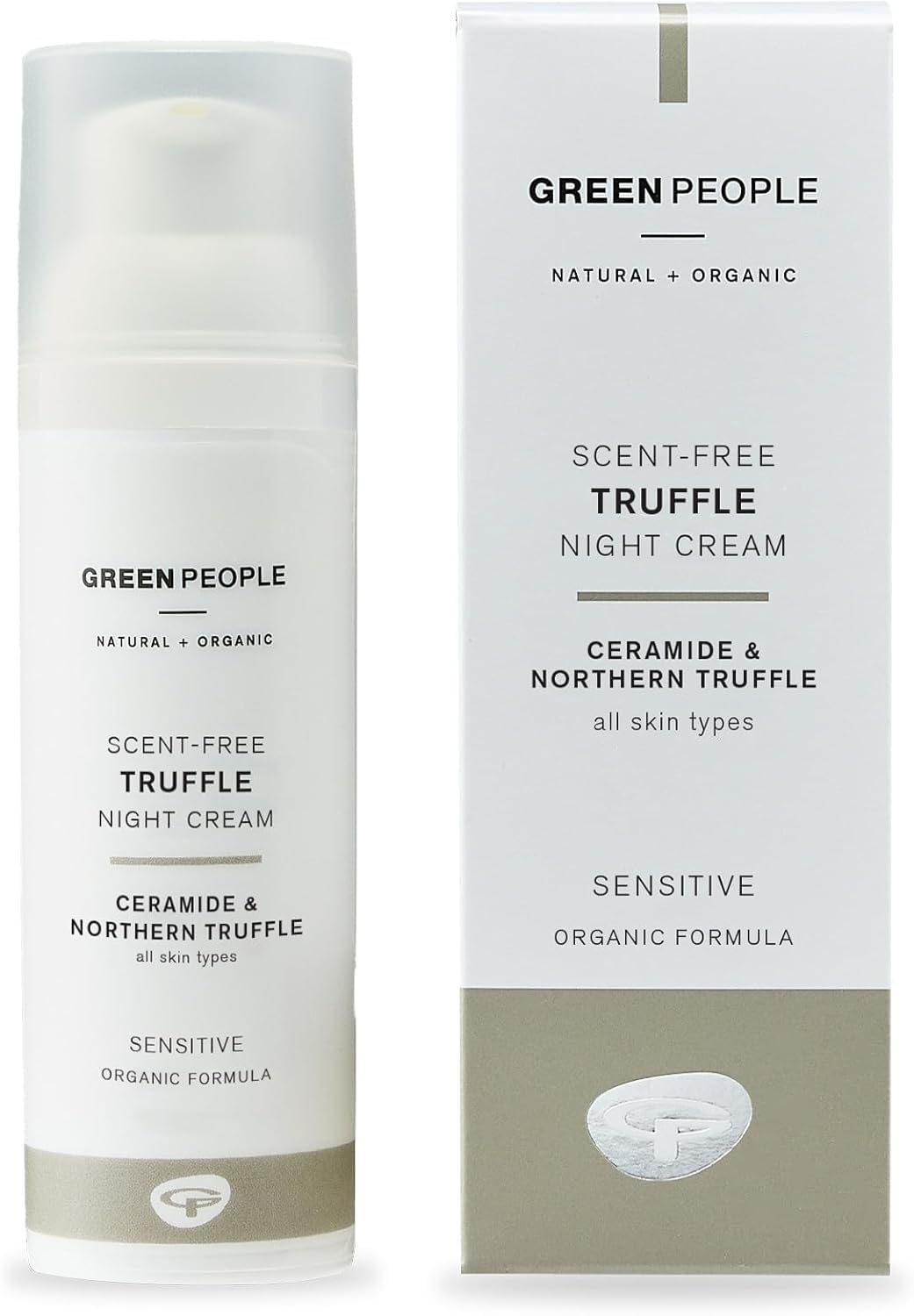 Green People Truffle Night Cream - Natural Night Cream for Sensitive Skin - Alcohol Free - Vegan, 50ml