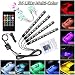 Car LED Strip Light for Cars,36 LED Car Interior Lights 12V Multicolor RGB Interior Car Atmosphere Neon Lights Under Dash Lighting Kit with Music Sounds Activated Wireless Remote Control (12V,36 Leds)