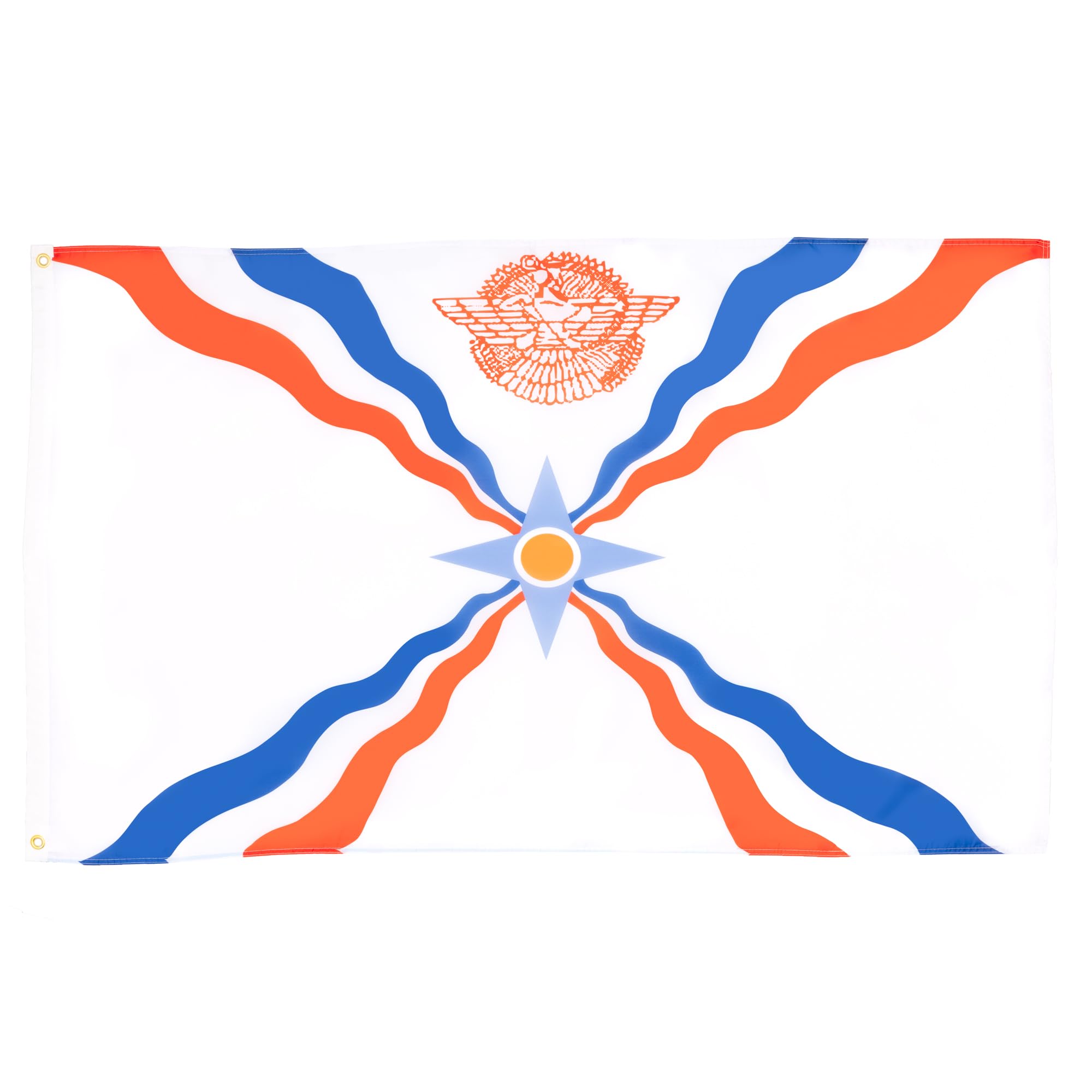 AZ FLAG - Assyria Flag - 3x5 Ft - 100D Polyester Assyrian Banner with Two Metal Grommets - Fade Resistant - Vivid Colors - 3' x 5' Feet - 150x90 Cm — image 1