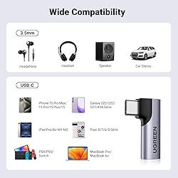 UGREEN USB C to 3.5mm Audio Adapter Type C Aux