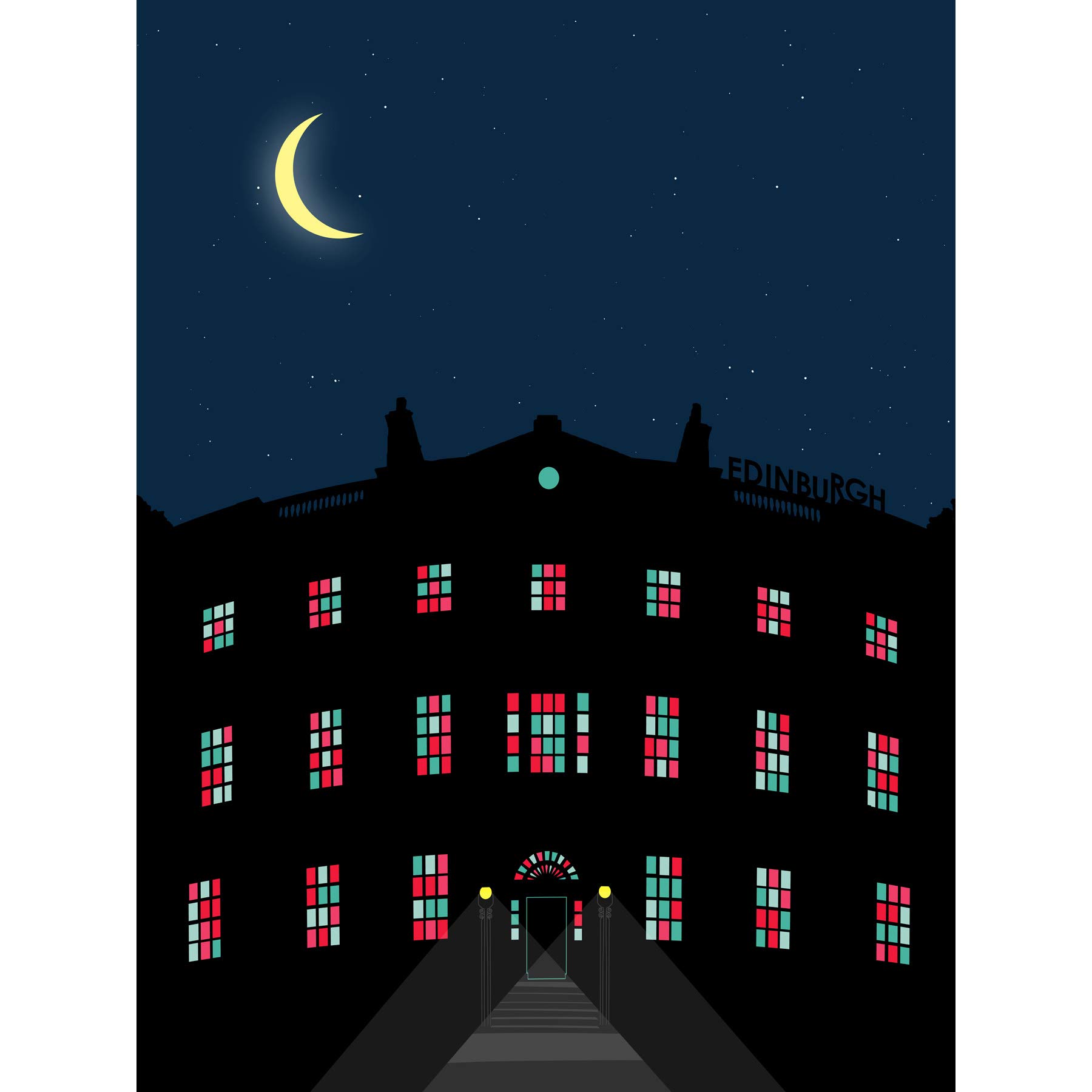 Wee Blue Coo Bute House Edinburgh Large Canvas Wall Art Print 24X32