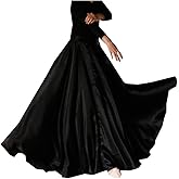 Backgarden Ladies 20 Yard Elegant Satin Long Full Skirt for Ballroom Belly Dance Performance Costume Dress