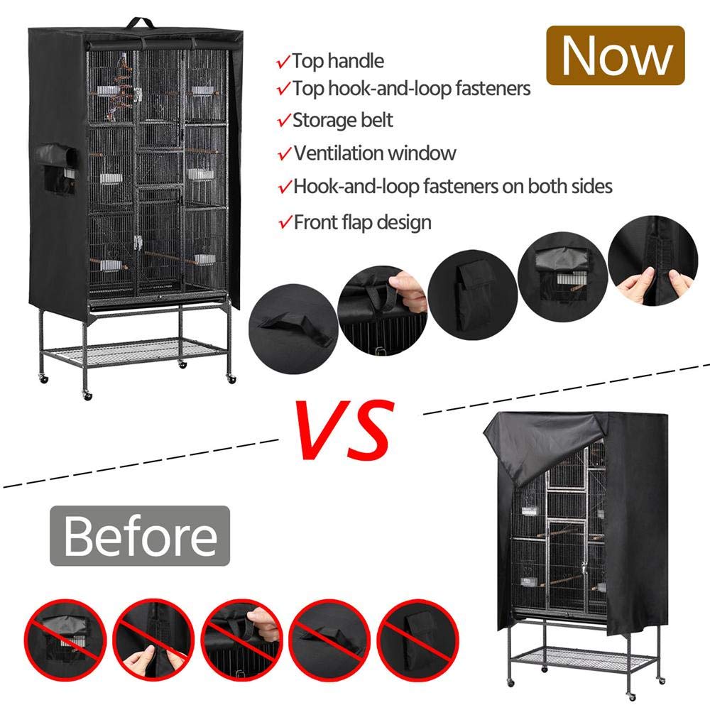 Yaheetech Large Bird Cage Cover Good Night Bird Cage Cover w/Mesh