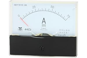 uxcell Analog Current Panel Meter DC 0-75A 44C2/75A Ammeter for Automotive Circuit Testing Charging Battery Ampere Tester Gau