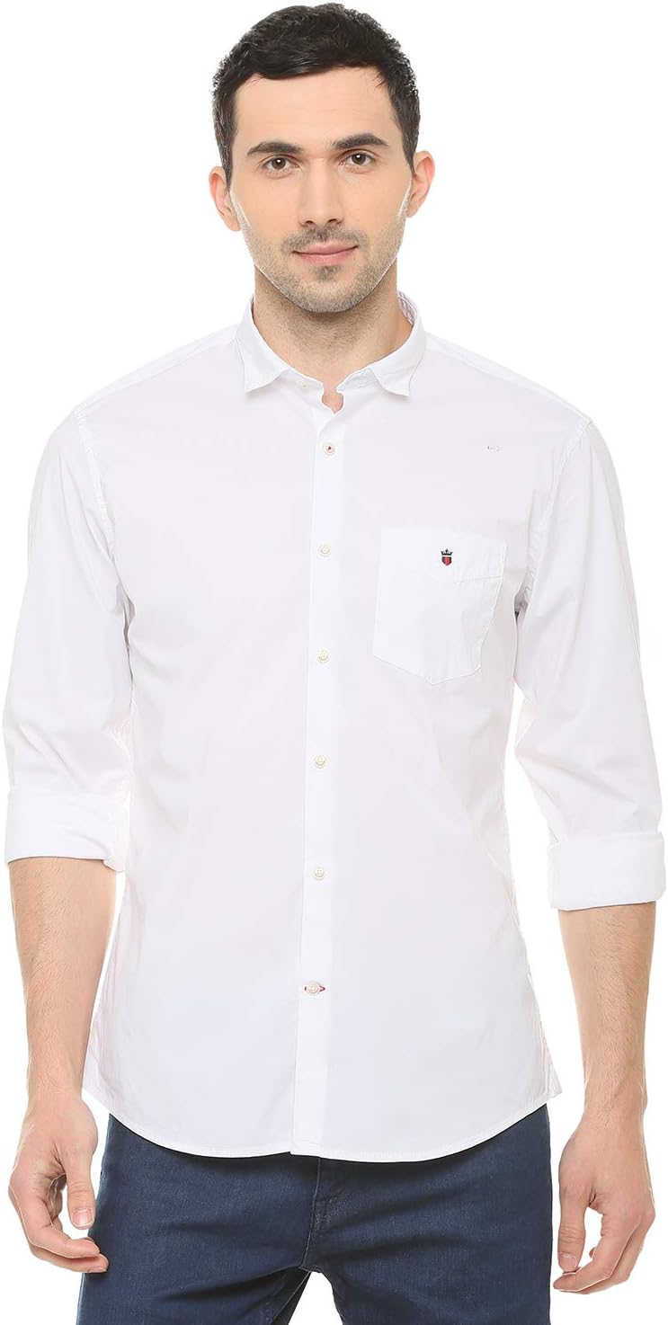 Men's Solid Slim Fit Casual Shirt