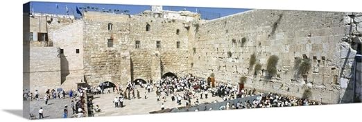 Amazon Com Greatbigcanvas Crowd Praying In Front Of A Stone Wall