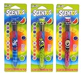 Scentos Scented Rainbow 10-Color Pen, 1 Count (Barrel color may vary.)
