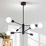 Mlihove Modern Sputnik Chandeliers Black 6-Lights
