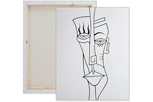 Essenburg Pre Drawn Canvas PICASSO 2 Paint Kit | Adult & Teen Sip and Paint Party Favor | DIY Date Night Couple Activity (M 12X16 CANVAS ONLY)