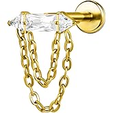 AOEDEJ G23 Titanium Flat Back Studs 16G Cartilage Earrings for Women Hypoallergenic Internally Threaded Labret Helix Tragus Conch Piercing Jewelry