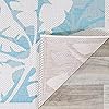 Couristan-Monaco-Coastal-Floral-IndoorOutdoor-Area-Rug-510-x-92-IvoryTurquoise Couristan Monaco Coastal Floral Indoor/Outdoor Area Rug, 5'10" x 9'2", Ivory/Turquoise