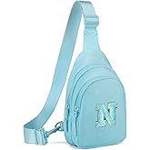 Viverte Small Initial Sling Bag for Girls & Women - Cute Crossbody Fanny Pack Gift
