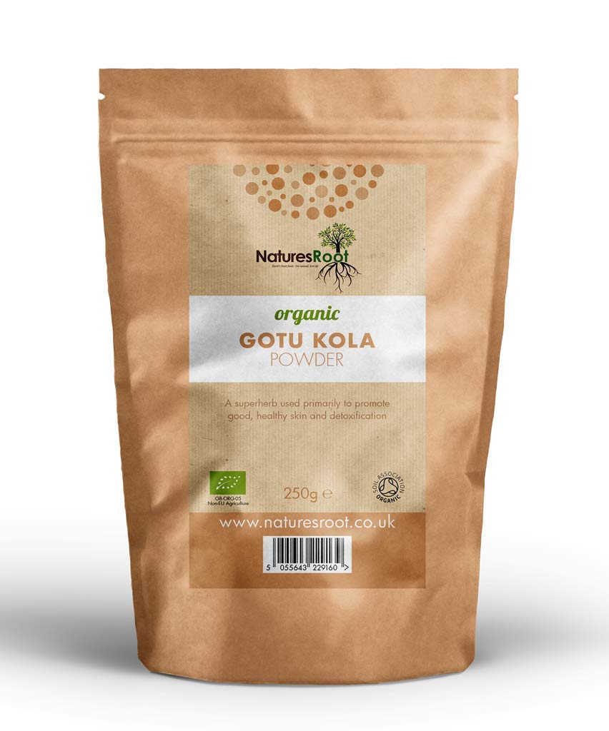 Nature’s Root Organic Gotu Kola Powder 125g - Ayurvedic Herb of Longevity | Skin and Hair Supplement | Vegetarian | Vegan | Resealable Pouch