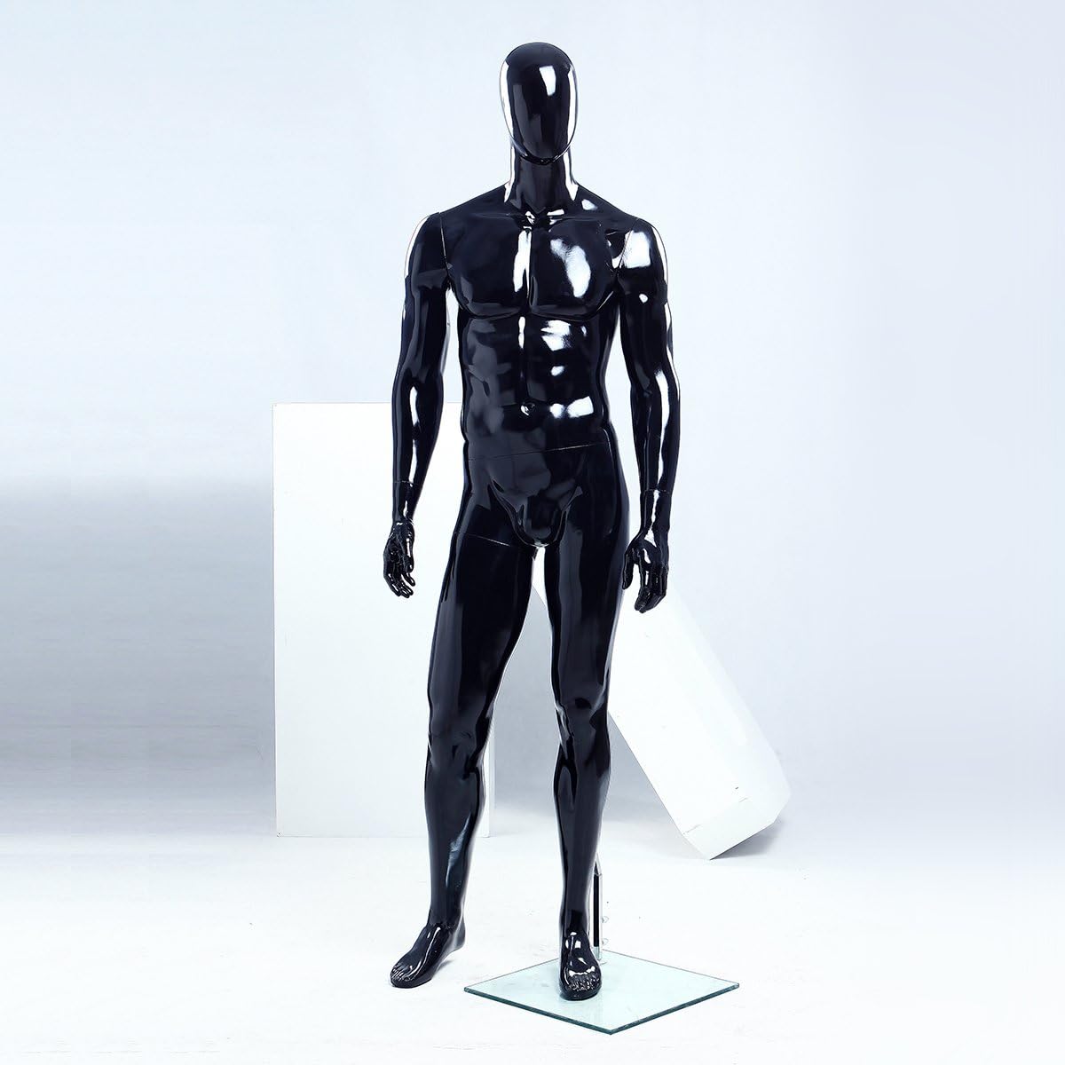 LOUTOFF Male Mannequin Full Body Dress Model Shop Display Stand Dummy Manikin Black MGM2