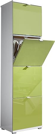 Germania 8482-184 5-tlg. Schuhschrank-Set Colorado in weiß/grün, 53 x 174 x 30 cm (BxHxT)