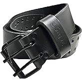 Zeluga 20-290 2in. Heavy Duty Preminum Quality Top grain Leather Work Belt, Black