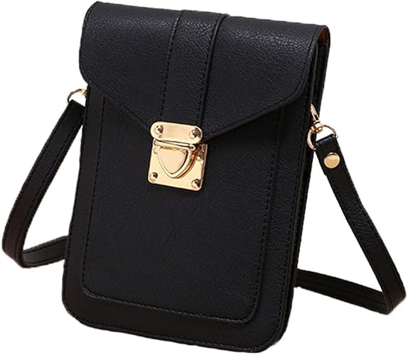 Amazon Ibag スマホポシェット スマホポーチ フリンジポーチ マルチポーチ マルチケース レディース スマホ入れ メンズ ミニポシェット ミニショルダー 多機能 収納ポーチ 小物入れ 斜め掛け シンプル 定期入れ 上品 多機種 5 5インチ ブラック ポーチ