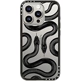 CASETiFY for iPhone 15 Pro Case - Compact | Slim and Sleek | Lightweight | 4 ft. 2x Military Grade Drop Protection | Black Kingsnake | Black