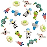 OHill Pack of 28 3D Outer Space Pencil Erasers Puzzle Erasers for Party Favors Supplies Classroom Treasure Box Prizes