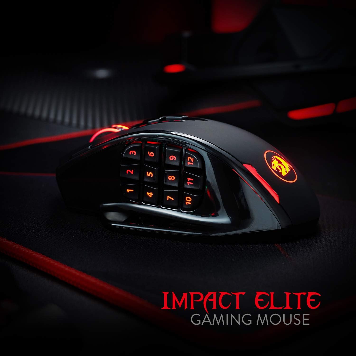 Redragon M913 Impact Elite Wireless Gaming Mouse, 16000 DPI Wired/Wireless RGB Gamer Mouse with 16 Programmable Buttons - Image 3