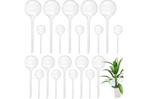 Jgalnim 20 PCS Clear Plant Watering Globes,Plastic Watering Bulbs,Self Watering Planter,Flower Automatic Watering Device for Plants Indoor,Outdoor,Flowerpot,Home Garden(Large,Medium,Small)