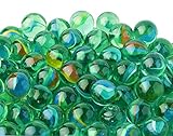 200 Marbles Approx. Marbles for Marble Run, Clear Glass Marbles Decorative Round Glass Pebbles, Table Scatter, Aquarium Decor, Vase Fillers, 2 Shooters Player, Bulk Pack, By Supply Guru