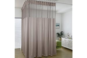TTZ Hospital Curtain with Flat Hooks for Hospital Medical Clinic SPA Lab Cubicle Curtain Divider Privacy Screen (Color : Grey, Size : 1(5f Widet x8ft Tall))
