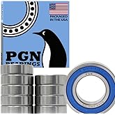 PGN 6005-2RS Sealed Ball Bearing - 25x47x12 - Lubricated - Chrome Steel (10 PCS)