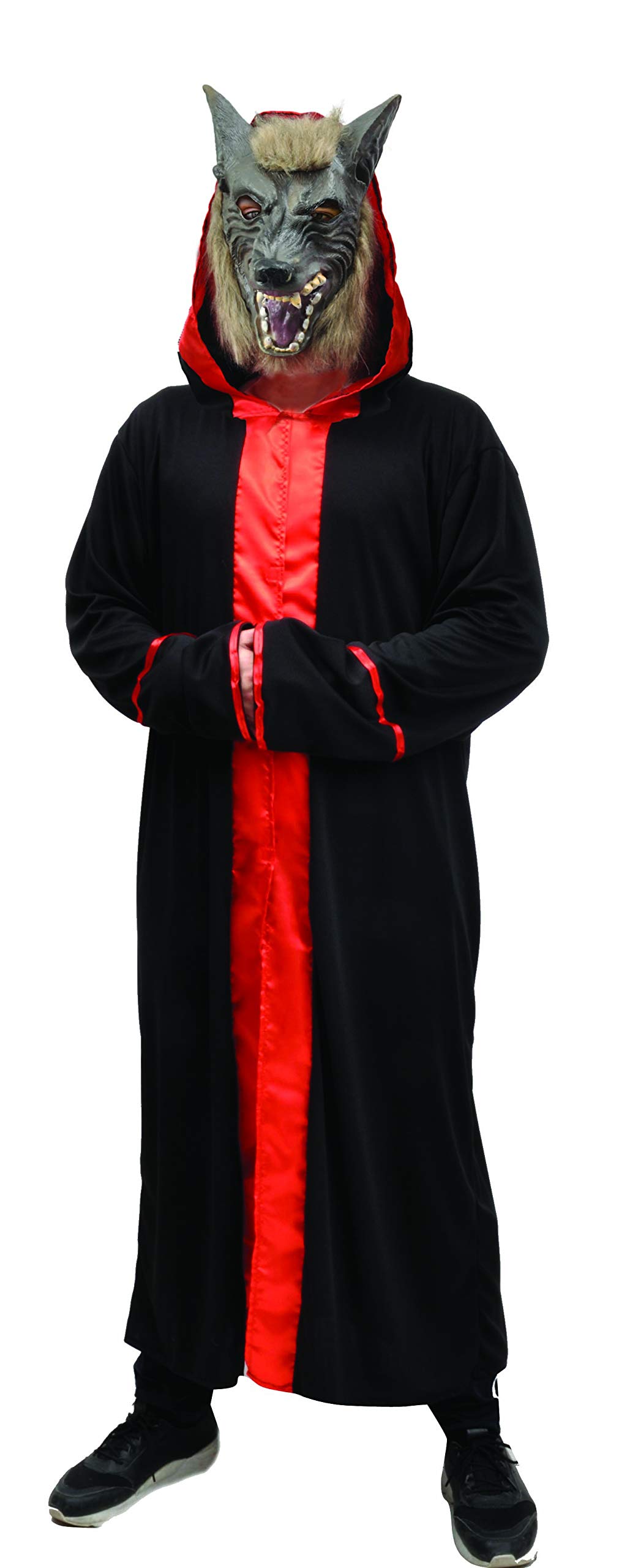 Ciao Evil Sect Horror Wolf costume disguise fancy dress adult (One size) with vinyl mask