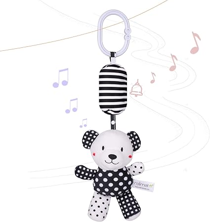black and white hanging baby toys