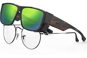 KastKing Comal Fit-Over Polarized Sunglasses for Men & Women, UV400 Protection, PuriVex™ Scratch & Water-Resistant Coating, L