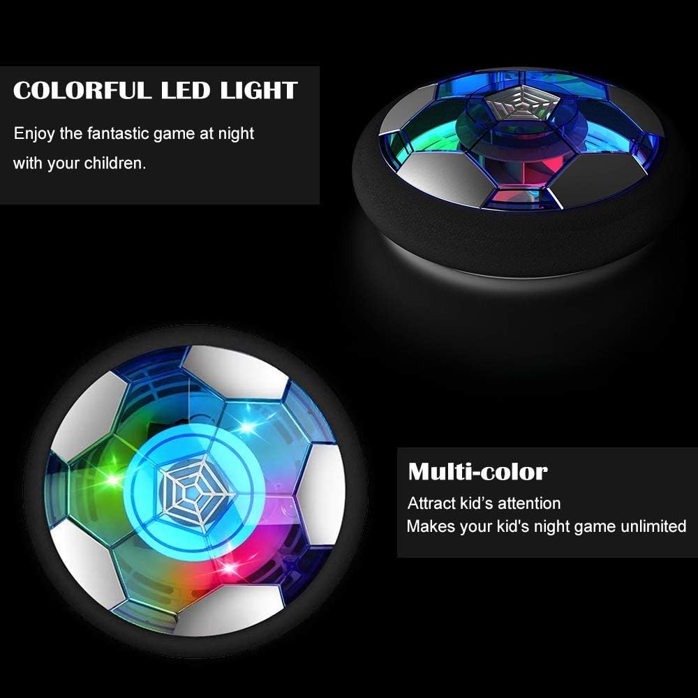 WenToyce Hover Soccer Ball, Kids Toys Air Soccer Rechargeable Indoor Soccer Toys for Boys-Girls-Toddler Floating Football with Light and Foam Bumper: Toys & Games