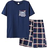 Big Boys Pajamas Classic Plaid Cotton Sleepwear Shorts Teens PJS Size 10 12 14 16