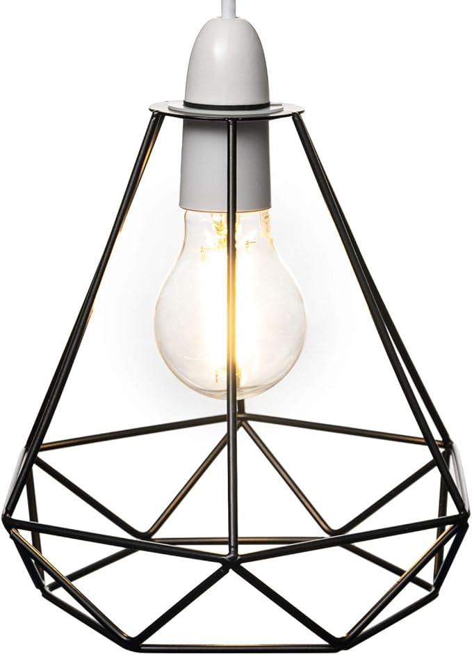 Ceiling Light Shade Black Cage Hanging Pendant Lamp Shade for Any Room