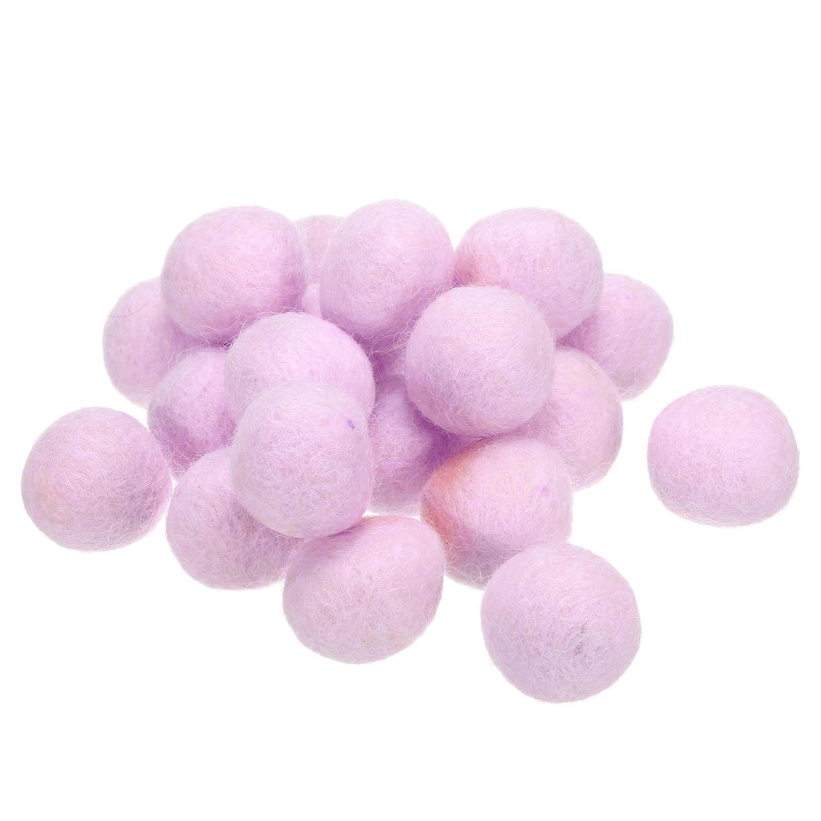 PATIKIL Wool Felt Balls Beads Wool Felting Pom 3cm 30mm White Pink for Home Crafts Handcrafts Project DIY Pack of 20 — image 1