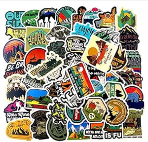 50PCS Pegatinas de Acampar al Aire Libre para la decoración de la Pared