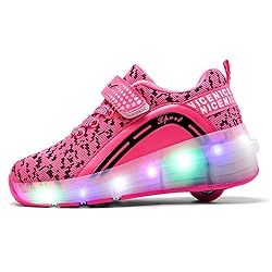 Nsasy Roller Shoes Girls Boys Wheels Sneakers Led