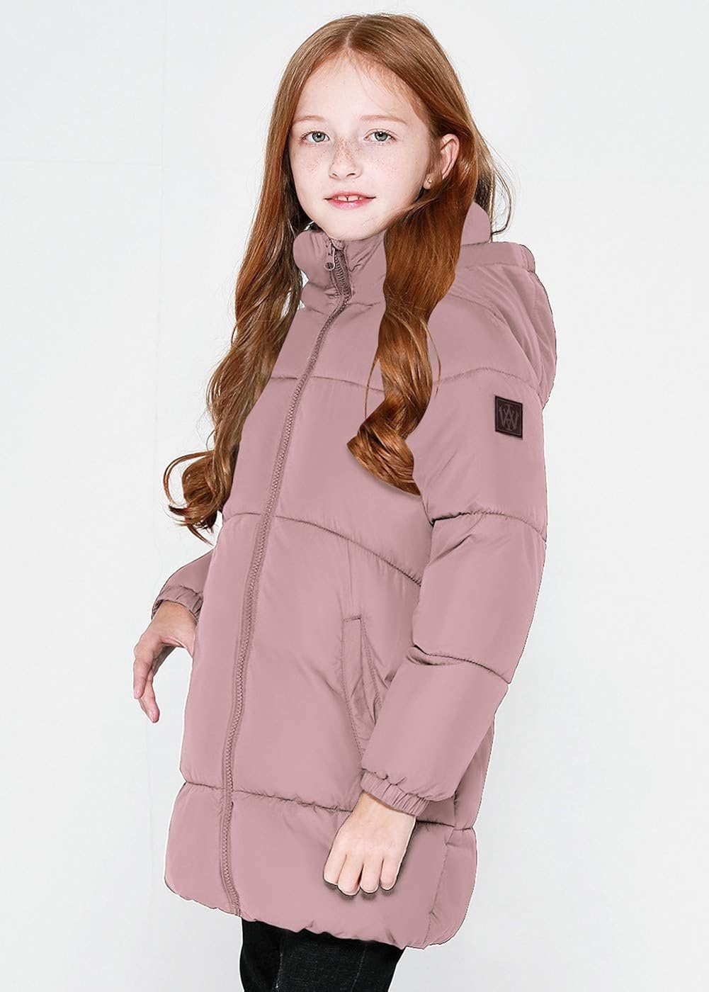 SOLOCOTE Girls Winter Coats Heavyweight Mediun Length Warm Jackets Down-Like Cotton Wadding Outwear 3-14Y: Clothing