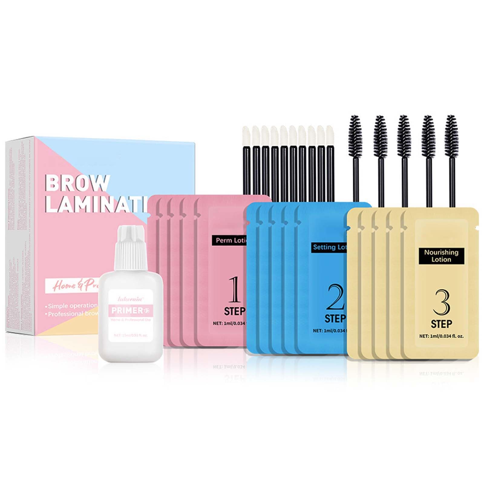 Eyebrow Lamination Kit - Perm for Brow Lift Kit - Eyebrow Lift Gel Shaping 3D Natural Fuller Thicker Eyebrows - Instant Brow Lamination Kit Easy to Use Includes Tools & Brushes