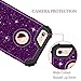 Pandawell Compatible iPhone 6s Case, iPhone 6 Case, Glitter Sparkle Bling Heavy Duty Hybrid Sturdy High Impact Shockproof Protective Cover Case for Apple iPhone 6s/6, Shiny Purple/Black