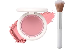 Jutqut Powder Blush Palette, Pink Blush for Cheeks with Soft Blendable Formula, Lightweight Buildable Matte Powder Blush, Lon