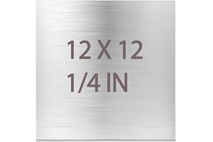 YLJNGUS 6061-T6 Aluminum Sheet Plate 1/4 Thick - 12” x 12” x 1/4" (0.25inch) Aluminum Metal Plate Rectangle Flat Stock with Protective Film Heat Treatable Aluminum Panel for DIY Craft, Industry