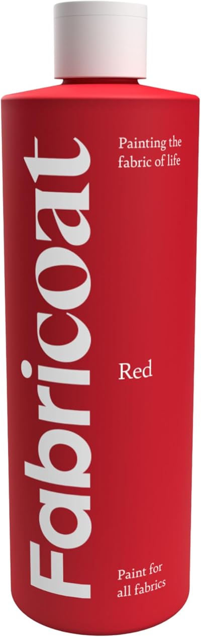 Fabricoat Fabric Paint Red 250ml - Soft, Flexible, Covers 3 Lampshades