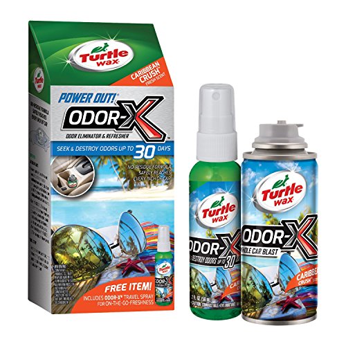 Turtle Wax Odor-X Whole Car Blast Kit with Car Bomb and Travel Spray Air Freshener (Caribbean Crush Scent)