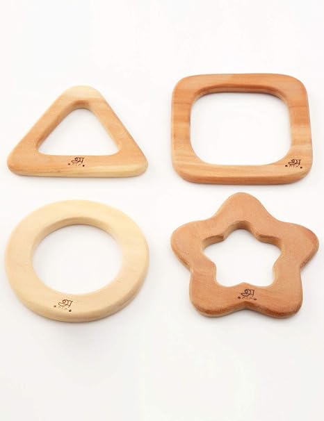 wooden teether shapes